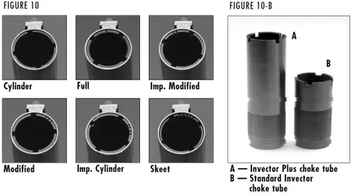 Browning Gold Fusion Choke Tubes Figure 10 and 10B