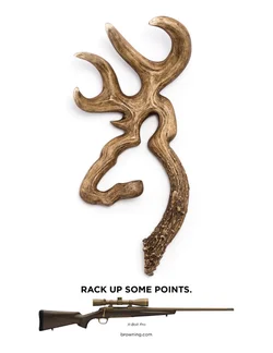 Antler Buckmark Logo With X-Bolt