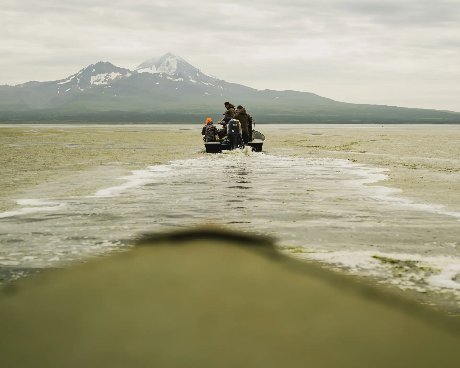 Hunters in a boat