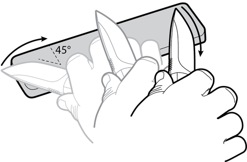 Knife sharpening illustration