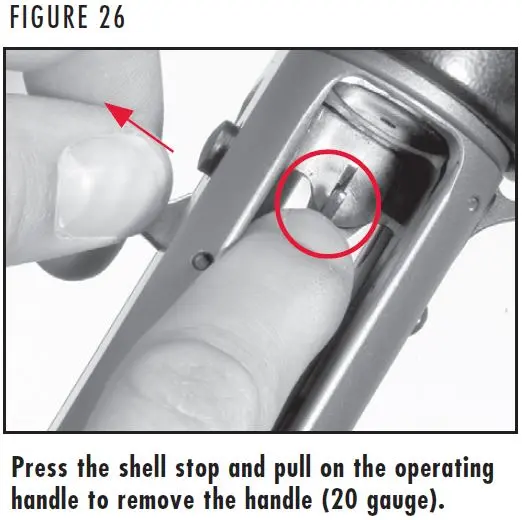 Silver Shotgun 20 Gauge Bolt Handle Removal Figure 26