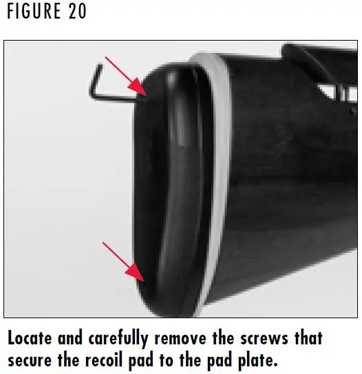 BT-99 Inflex Recoil Pad Screw Removal Figure 20