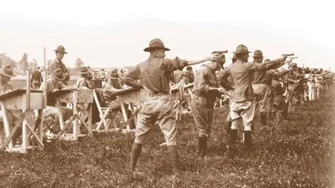 Model 1911, shown during testing and trials before being adopted as the official sidearm of the U.S. Army. 