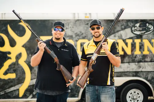 Matt and Foster Bartholow with Trap Shotguns